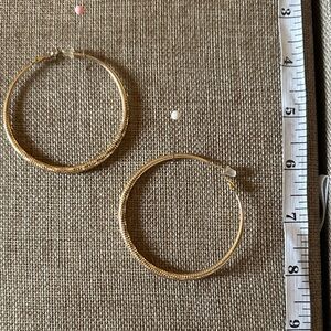 Plunder Gold Textured Hoop Earrings
